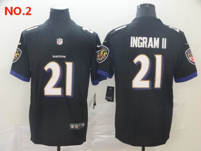 Men's Baltimore Ravens 21 Mark Ingram Jesey NO.2;